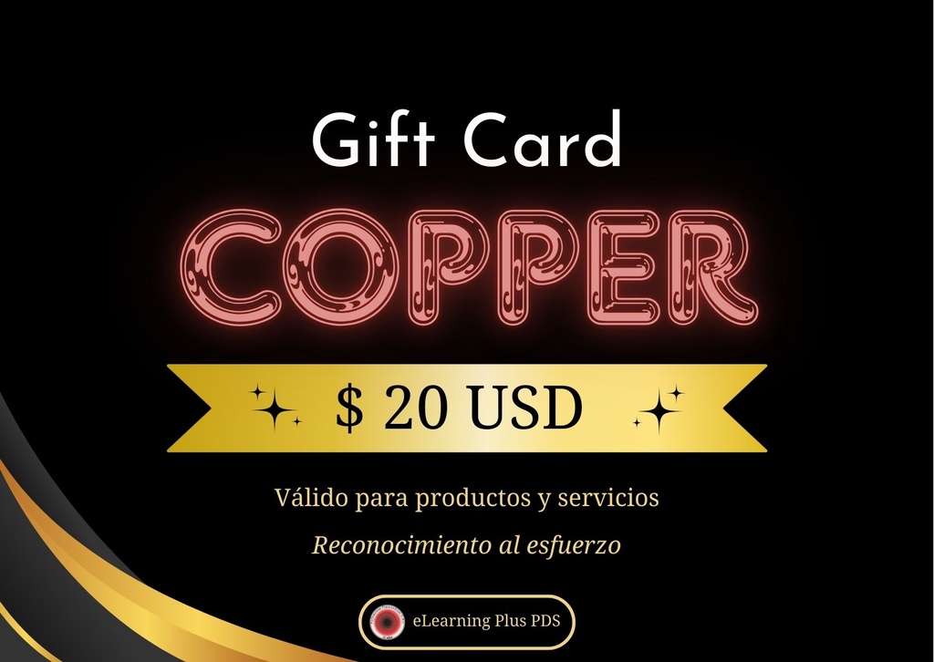 Tarjeta de regalo Copper 20USD