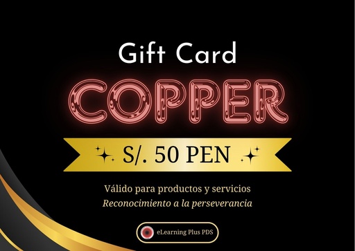 [Gift Card S/.50] Tarjeta de regalo Copper 50PEN