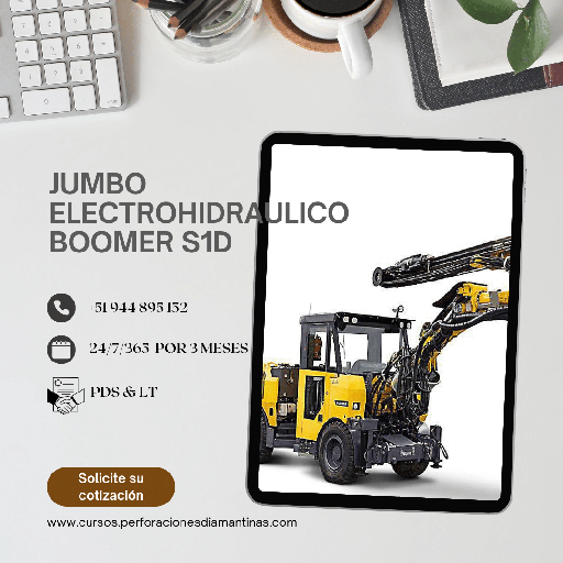 Operación de Jumbo Electrohidráulico Boomer S1D