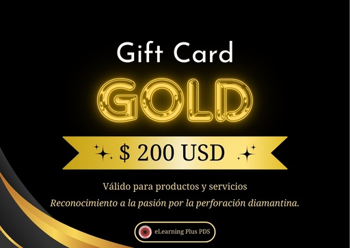 [Gift Card $200] Tarjeta de regalo Gold 200USD