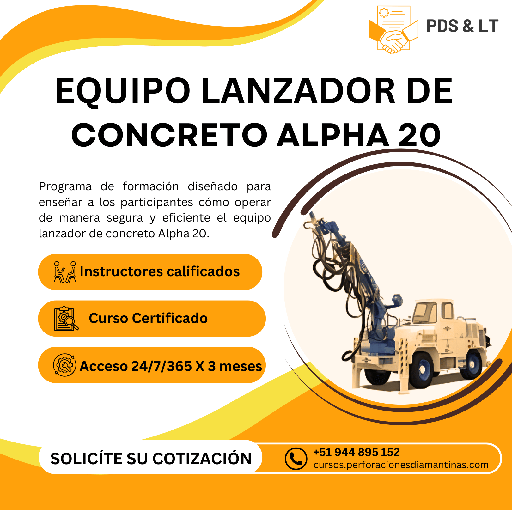 OPERACIÓN DE EQUIPO LANZADOR DE CONCRETO ALPHA 20