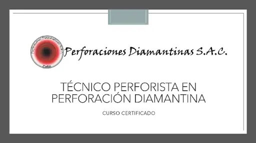 PERFORISTA EN PERFORACIÓN DIAMANTINA - CERTIFICACIÓN